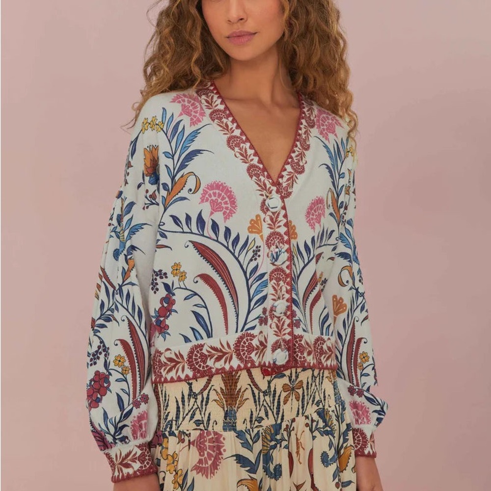 FARM RIO Romantic Lightness Knit Cardigan
